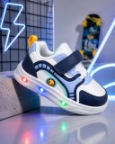 Cumpara ieftin Pantofi sport cu luminite, Model Sporty Style, Piele ecologica, Baieti,