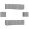 Set dulapuri TV, 6 piese, gri sonoma, lemn prelucrat