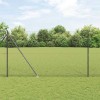 VidaXL &Icirc;ngrădire cu st&acirc;lpi Gri 1.6 x 10 m otel acoperit cu PVC