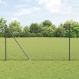 Cumpara ieftin Set Gard Gri 25 x 1.5 m (plasă de 13 mm) Metal &amp; Plastic