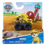 PATRULA CATELUSILOR PUP SQUAD RACERS RESCUE WHEELS VEHICUL METALIC RUBBLE SCARA 1:55 SuperHeroes ToysZone