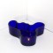 Bol sticlă royal cobalt blue, suflat manual - Fluid form - design Alvar Aalto, Iittala Finland