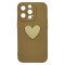 Husa compatibila cu Apple iPhone 13 Pro Max, model Big Heart 5D, Maro, Silicon, TPU, Viceversa