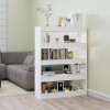 VidaXL Bibliotecă/Separator cameră, alb extralucios, 100x30x135 cm