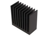 Radiator extrudat cu aripioare negru 37,5x80x80 mm