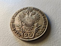 Moneda argint 1819, 20 creitari, Austria, Transilvania, stare foarte buna