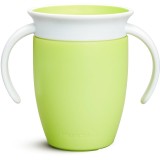 Munchkin Miracle 360&deg; cană pentru antrenament cu m&acirc;nere Green 6 m+ 207 ml
