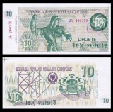 ALBANIA █ bancnota █ 10 Lek Valute █ 1992 █ P-49a █ UNC █ necirculata
