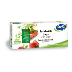 Pungi alimentare cu fermoar, Stella Pack, 1.5L 16 buc , cutie
