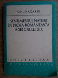 Gh. Macarie - Sentimentul naturii in proza romaneasca a secolului XIX