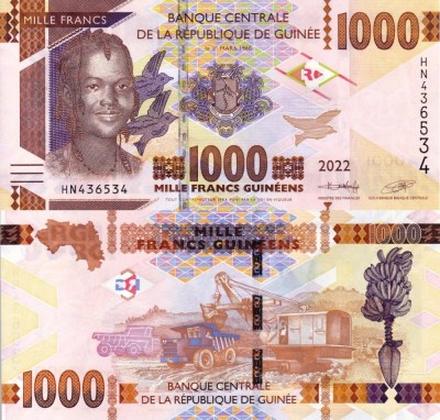 GUINEEA 1.000 francs guineens 2022 UNC!!! foto