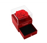 Cutie Bijuterii cu Trandafir de Sapun, Decorativa, cu Sertar, 9x9x10cm, Cadou Valentine&#039;s Day, Ziua Mamei, Aniversare