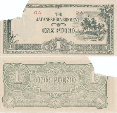 1943 , 1 pound ( P-R5a ) - Oceania foto