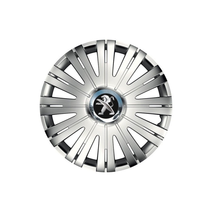 Set 4 Capace Roti pentru Peugeot, model Active Gray, R15