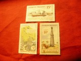 Serie mica Madagascar 1962 - Extractie petrol , 3 valori, Nestampilat