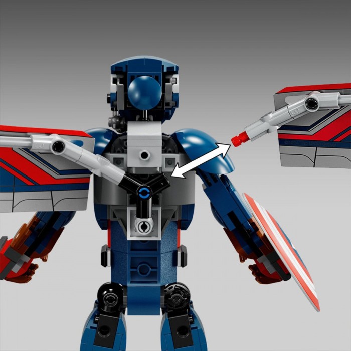 LEGO SUPER HEROES FIGURINA DE CONSTRUCTIE CAPITANUL AMERICA 76296 SuperHeroes ToysZone