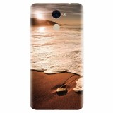 Husa silicon pentru Huawei Enjoy 7 Plus, Sunset Foamy Beach Wave