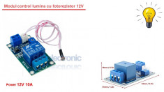 Modul control de lumina senzor fotorezistor 12V foto