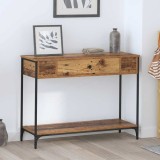 vidaXL Masă de consolă Lemn vechi 100 x 34.5 x 75 cm Lemn compozit