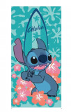 Prosop de baie Disney Lilo and Stitch Surf, 70x140cm,100% Poliester (Uscare rapida)