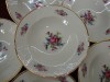 SET / SERVICIU 6 FARFURII ADANCI CU MODEL IN RELIEF DIN PORTELAN BOHEMIA ,, BERNADOTTE,,