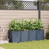 vidaXL Ghivece pentru grădină Gri 160 x 40 x 52 cm Oțel
