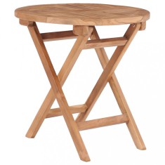 vidaXL Masă de grădină pliabilă, 45 cm, lemn masiv de tec 48976