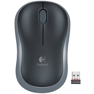 MOUSE LOGITECH, &amp;quot;M185&amp;quot;, PC sau NB, wireless, 2.4GHz, optic, 1000 dpi, butoane/scroll 3/1, , negru,45008575 &amp;quot;910-002238&amp;quot; (timbru verde 0.18 lei) foto