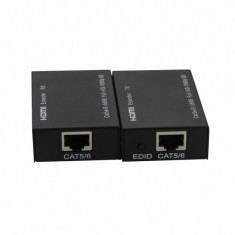 Adaptor, Extensie prelungire HDMI prin cablu retea RJ45, Extender HDMI max 60M