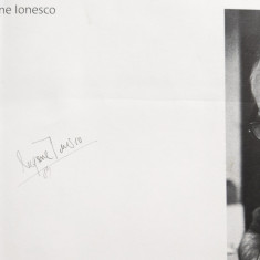 Eugen Ionescu/Eugene Ionesco - Invitatie rara semnata, datata, 1984, St.Gallen