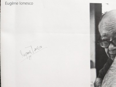 Eugen Ionescu/Eugene Ionesco - Invitatie rara semnata, datata, 1984, St.Gallen foto