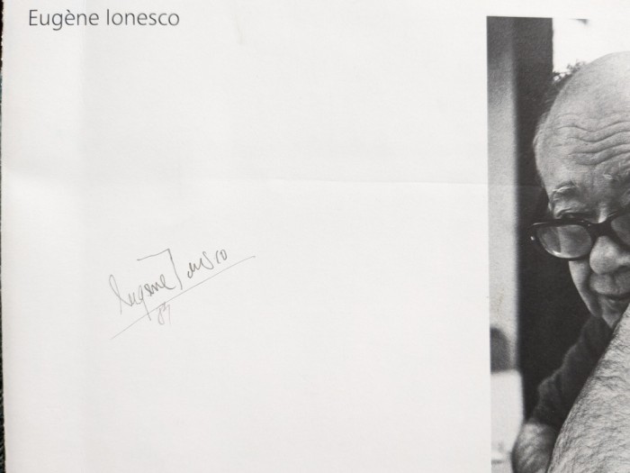 Eugen Ionescu/Eugene Ionesco - Invitatie rara semnata, datata, 1984, St.Gallen