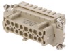 Conector HDC Mamă Degson, 16 Pin, 16A, Policarbonat, Contacte Argintate