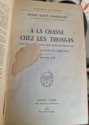 A LA CHASSE CHEZ LES THONGAS - GEORGE AGNEW CHAMBERLAIN (LA VANATOARE IN TONGA) foto