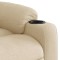 Fotoliu rabatabil electric, crem, material textil - 9