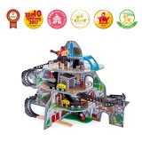 Jucarie din lemn - Set tren si mina in munte (32 piese), Hape
