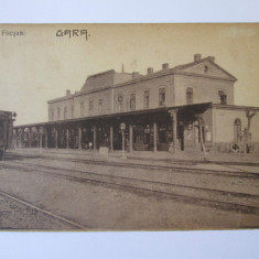 Carte postala Focsani:Gara,circulata 1929