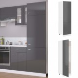 Cumpara ieftin Dulap pentru frigider &ldquo;Lyon&rdquo;, gri extralucios, 60 x 57 x 207 cm