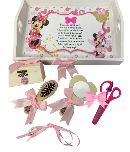 Tava de mot/ Tavita taierea turtei Minnie Mouse, set de 6 piese