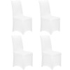 Set 4 huse pentru scaune de evenimente, marime universala, poliester si spandex, alb Household NewTrend