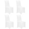 Set 4 huse pentru scaune de evenimente, marime universala, poliester si spandex, alb Household NewTrend