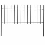 vidaXL Gard de grădină Woerden cu v&acirc;rf tip suliță din oțel, 181x80 cm, negru 144924