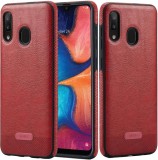 Husa slim pentru Samsung Galaxy A30 Sibada, TPU/piele, rosu inchis, 6,4 inchi