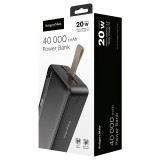 POWER BANK 40000mAh LI-ION QC3.0 PD 20W Display Kruger&amp;Matz, KRUGER And MATZ