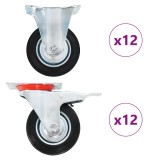 vidaXL Roți, 24 buc., 100 mm 278044
