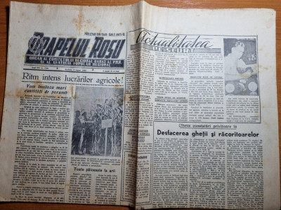 drapelul rosu 3 august 1963-art. cineclub banat,uzina vagoane arad.otelul rosu foto