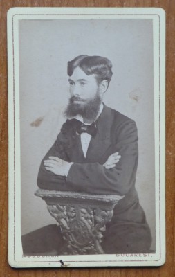 Foto pe carton, Franz Duschek, Bucuresti, de secol 19 foto