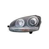 Far VW Golf 5 (1K) (Hatchback) 10.2003- TYC partea Stanga Xenon tip bec D2S+H7 fumuriu cu reflector negru