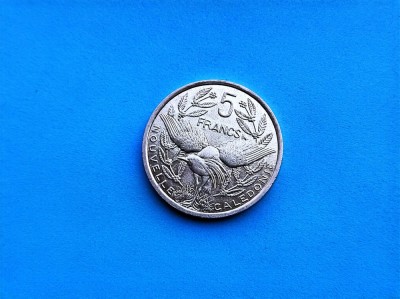 5 Francs 1991 Noua Caledonie-Calitate-in realitate arata bine! foto