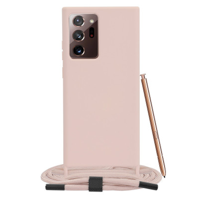 Husa pentru Samsung Galaxy Note 20 Ultra 4G / Note 20 Ultra 5G - Techsuit Crossbody Lanyard - Pink foto